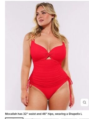 BNWT Ruched One-Piece Swimsuit and Coverup - Shapellx size Large